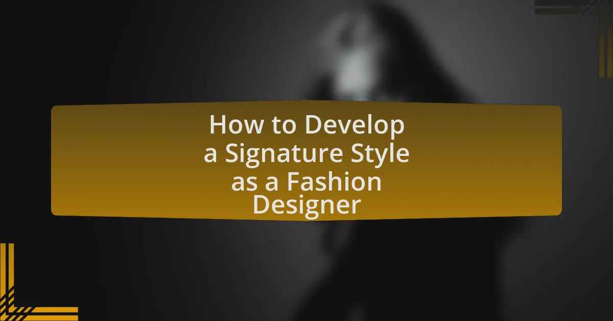 How to Develop a Signature Style as a Fashion Designer