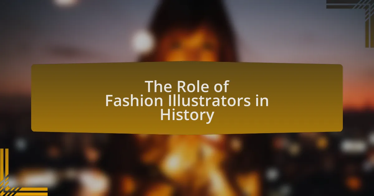 The Role of Fashion Illustrators in History
