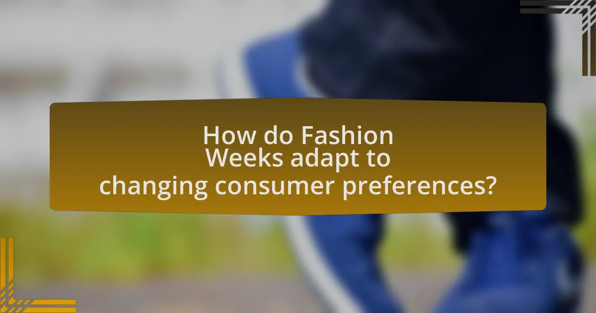 How do Fashion Weeks adapt to changing consumer preferences?
