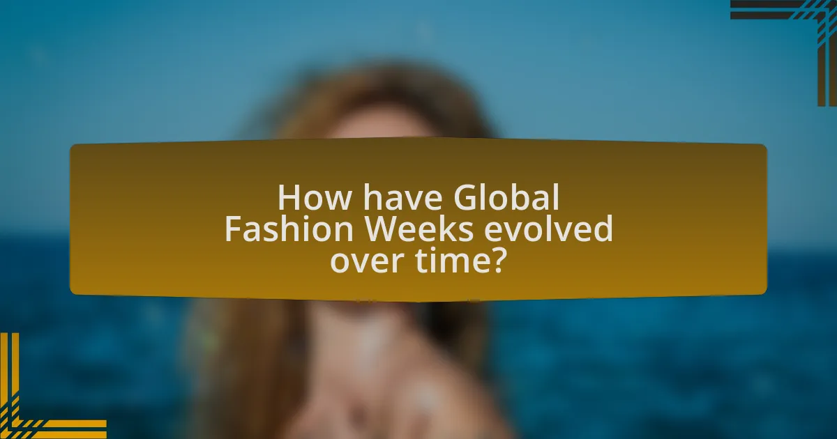 How have Global Fashion Weeks evolved over time?