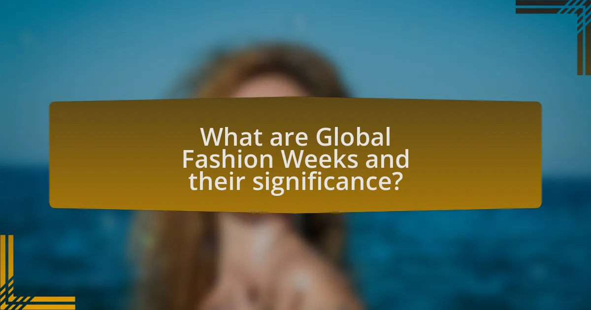 What are Global Fashion Weeks and their significance?