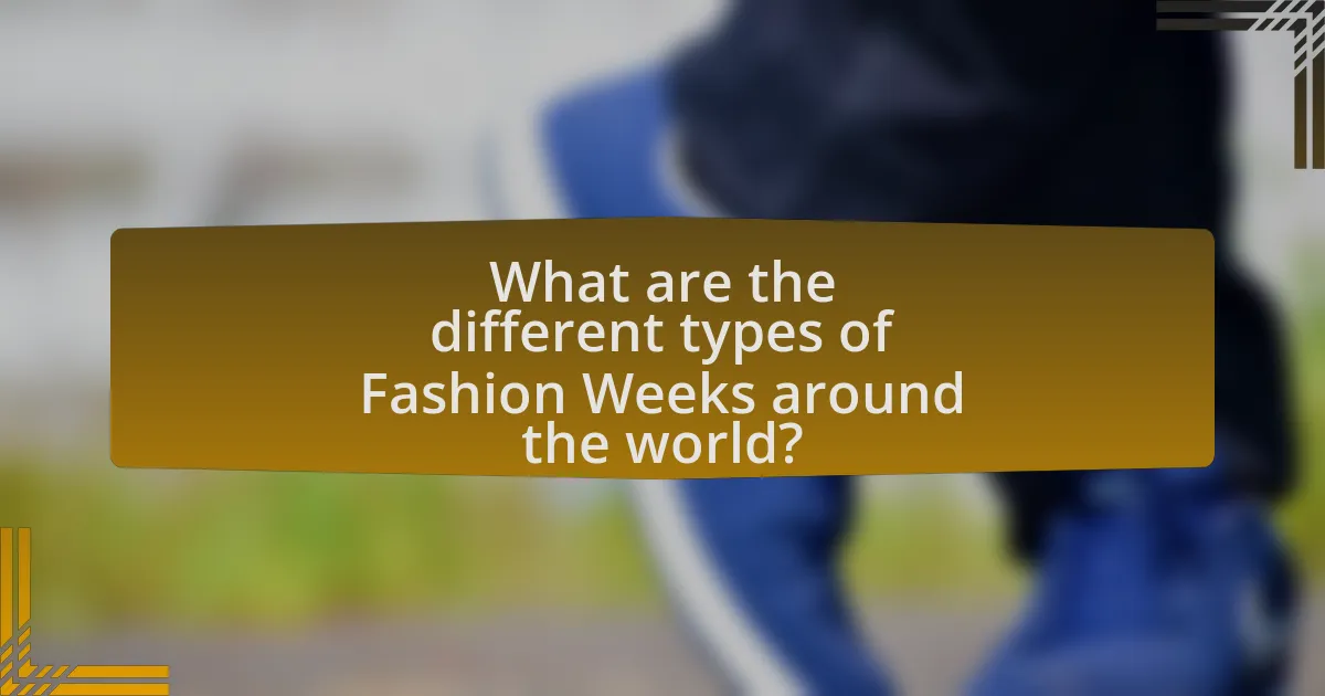 What are the different types of Fashion Weeks around the world?