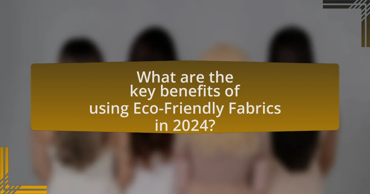 What are the key benefits of using Eco-Friendly Fabrics in 2024?