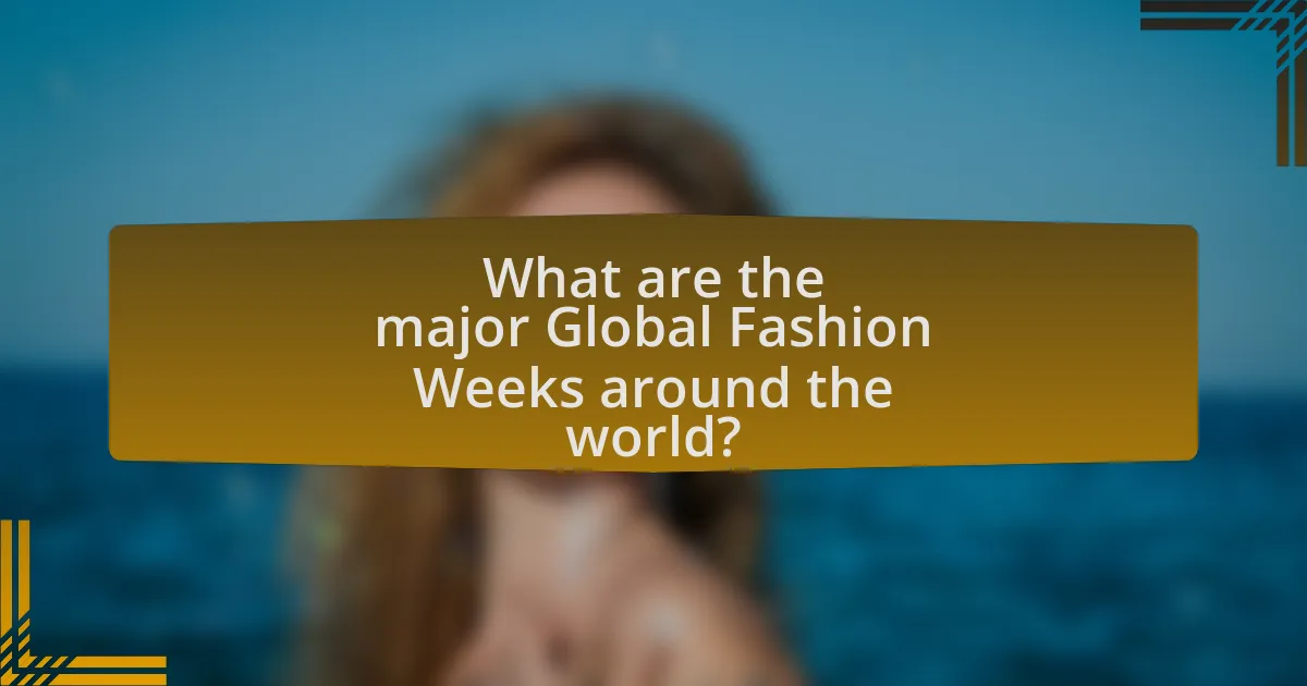 What are the major Global Fashion Weeks around the world?