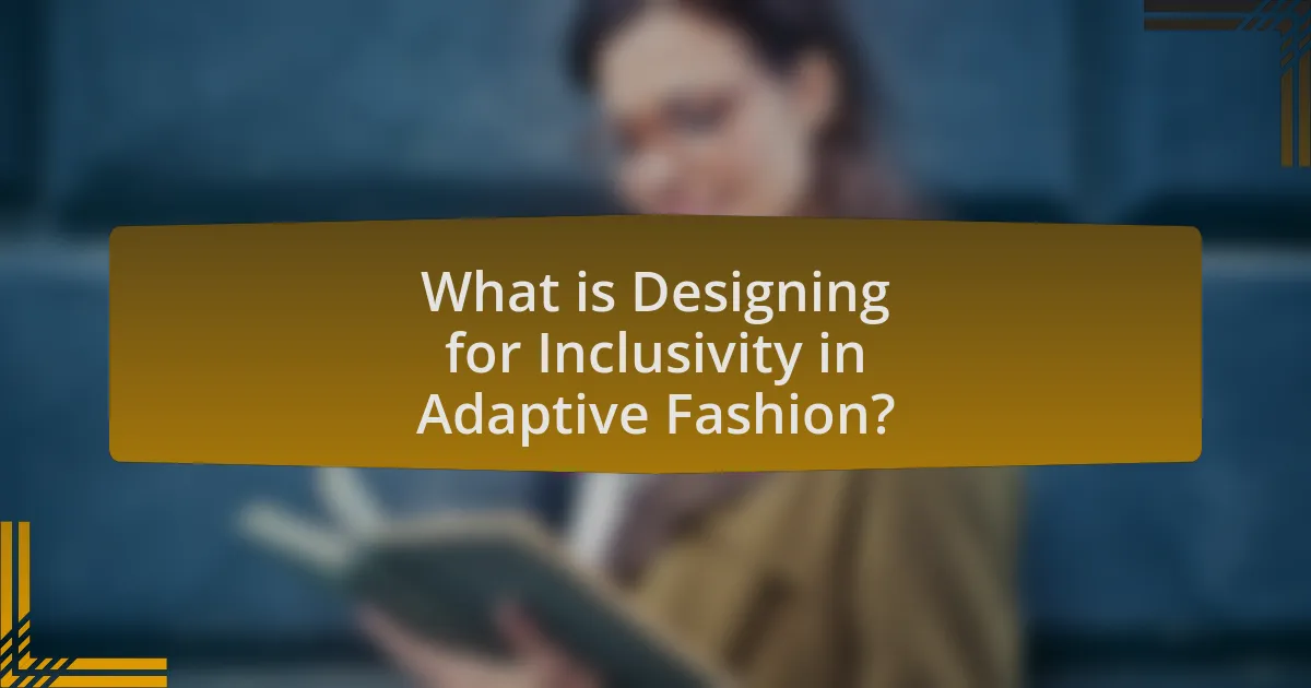 What is Designing for Inclusivity in Adaptive Fashion?