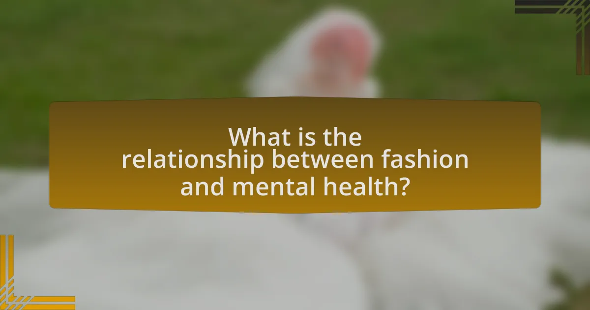 What is the relationship between fashion and mental health?